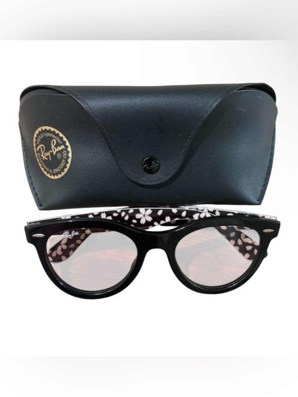 Ray-Ban Wayfarer Way Cat-Eye Glasses with Pink Floral Temples